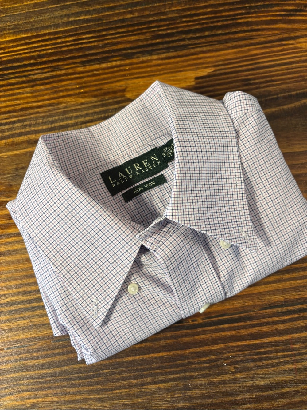 Lauren Ralph Lauren Non-Iron Dress Shirt Men’s 16 34/35 Button Front 100% Cotton